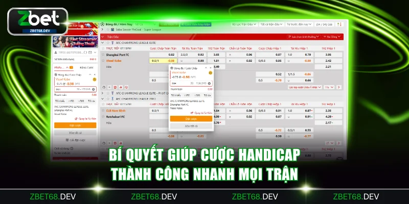 Bí quyết giúp cược handicap thành công nhanh mọi trận