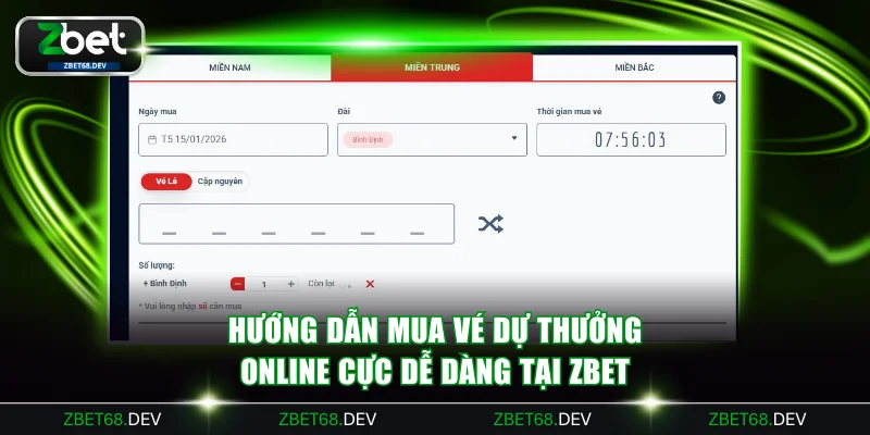 Hướng dẫn mua vé dự thưởng online cực dễ dàng tại ZBET