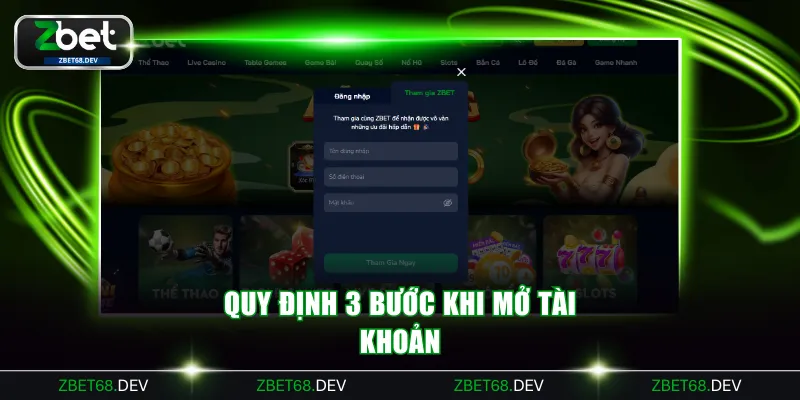 Quy định 3 bước khi mở tài khoản